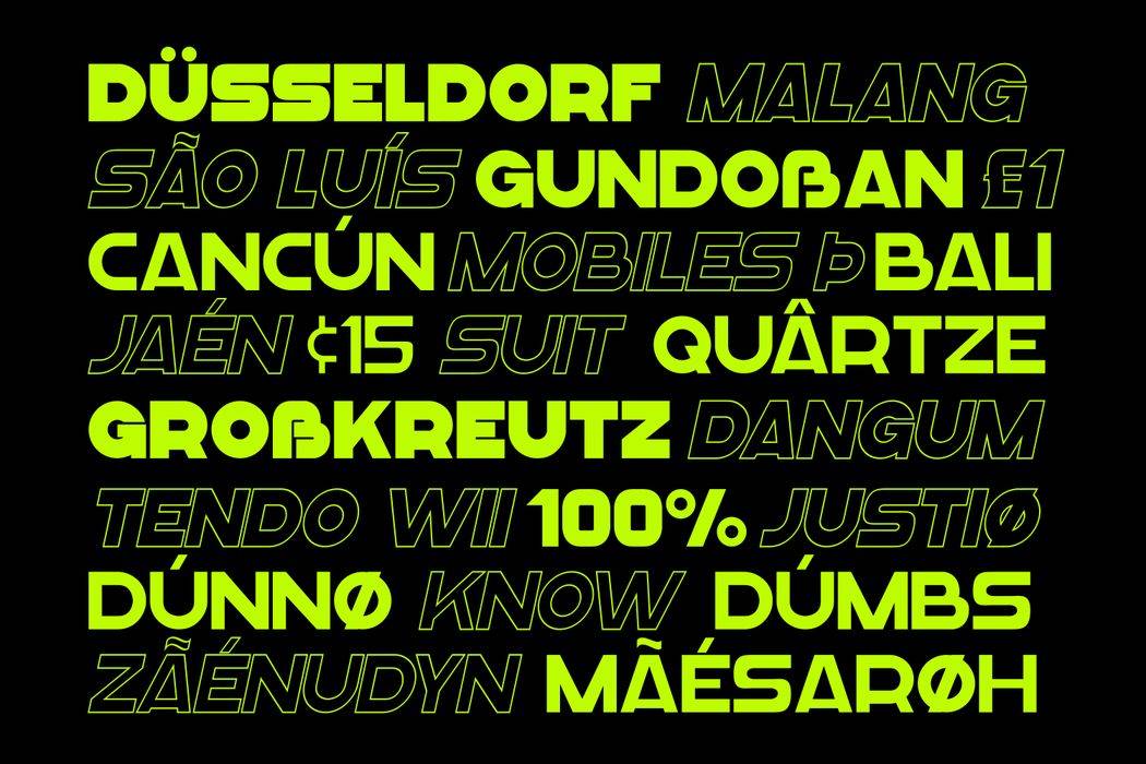 Meltland Font sample