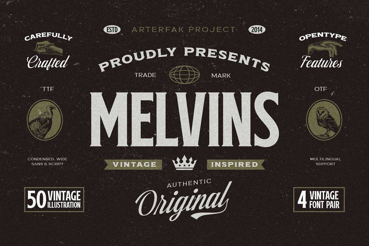 Melvins Font sample