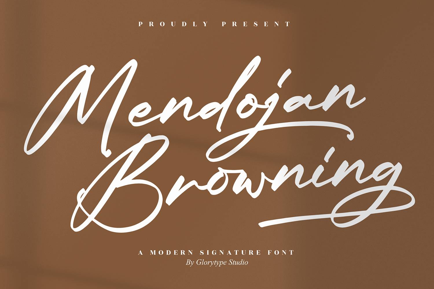 Mendoja Browning Font sample