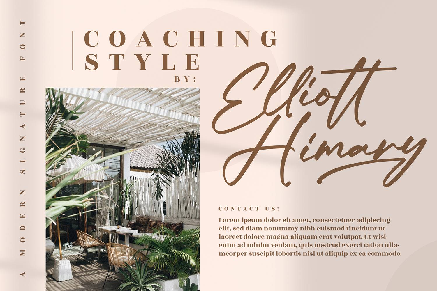 Mendoja Browning Font sample