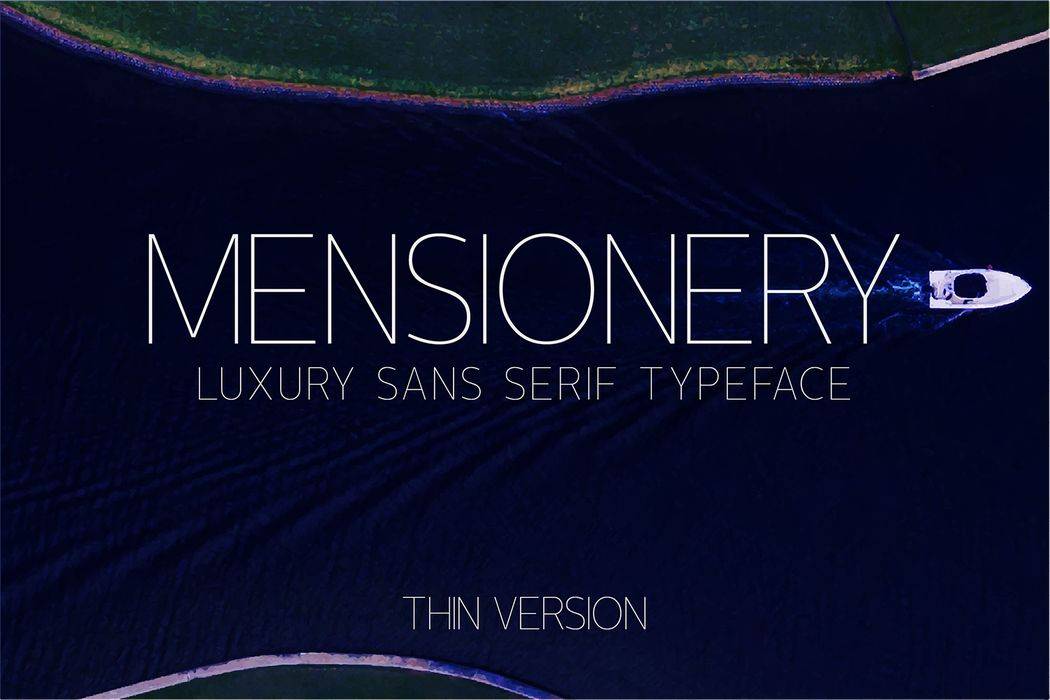 Mensionery Thin Font sample