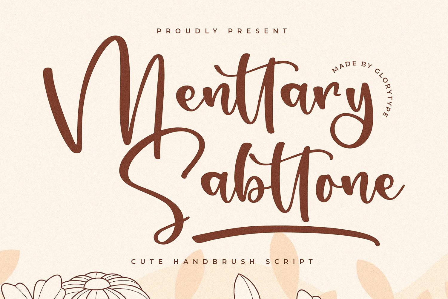 Menttary Sabttone Font sample