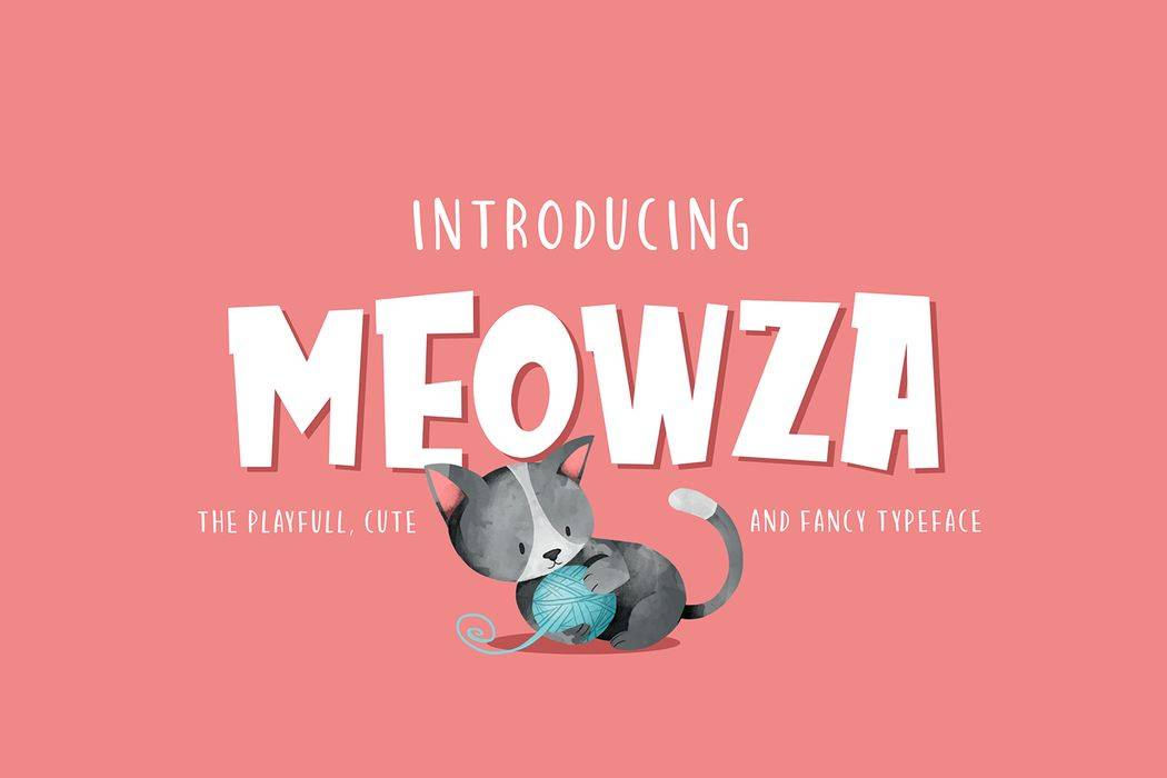 Meowza Font sample