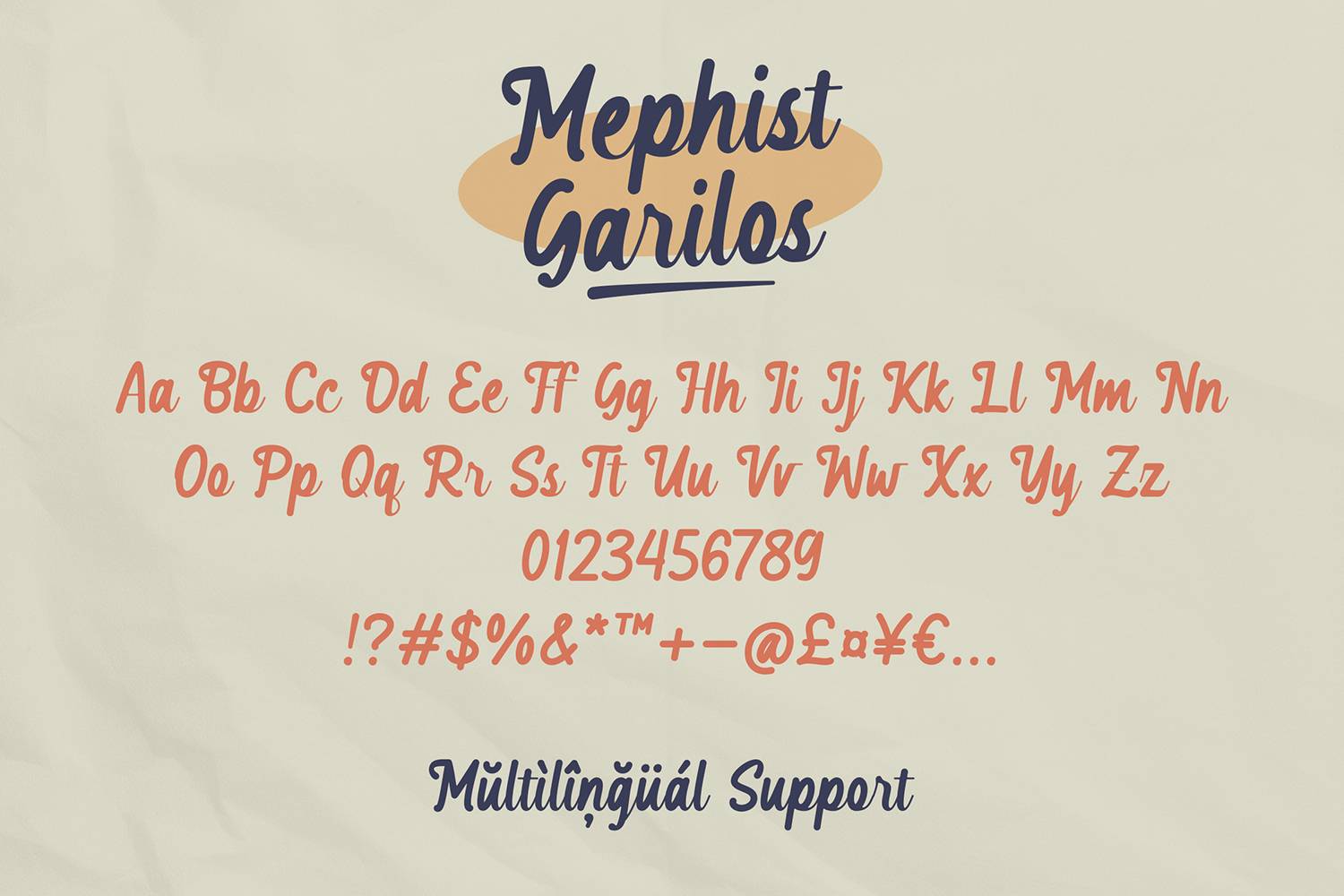 Mephist Garilos Font sample