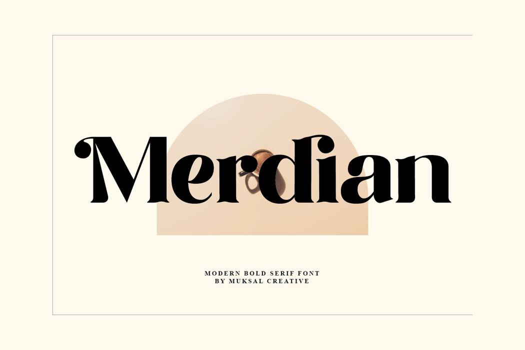 Merdian Font sample