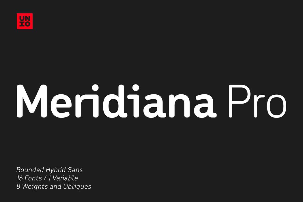 Meridiana Pro Font sample