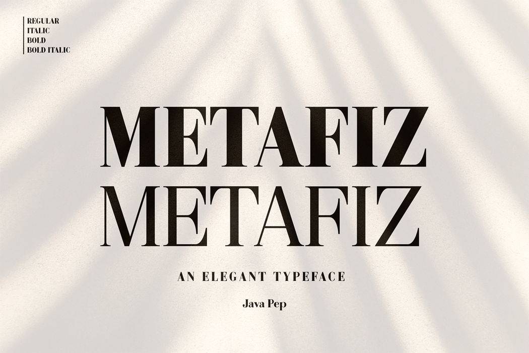 Metafiz Elegant Font sample