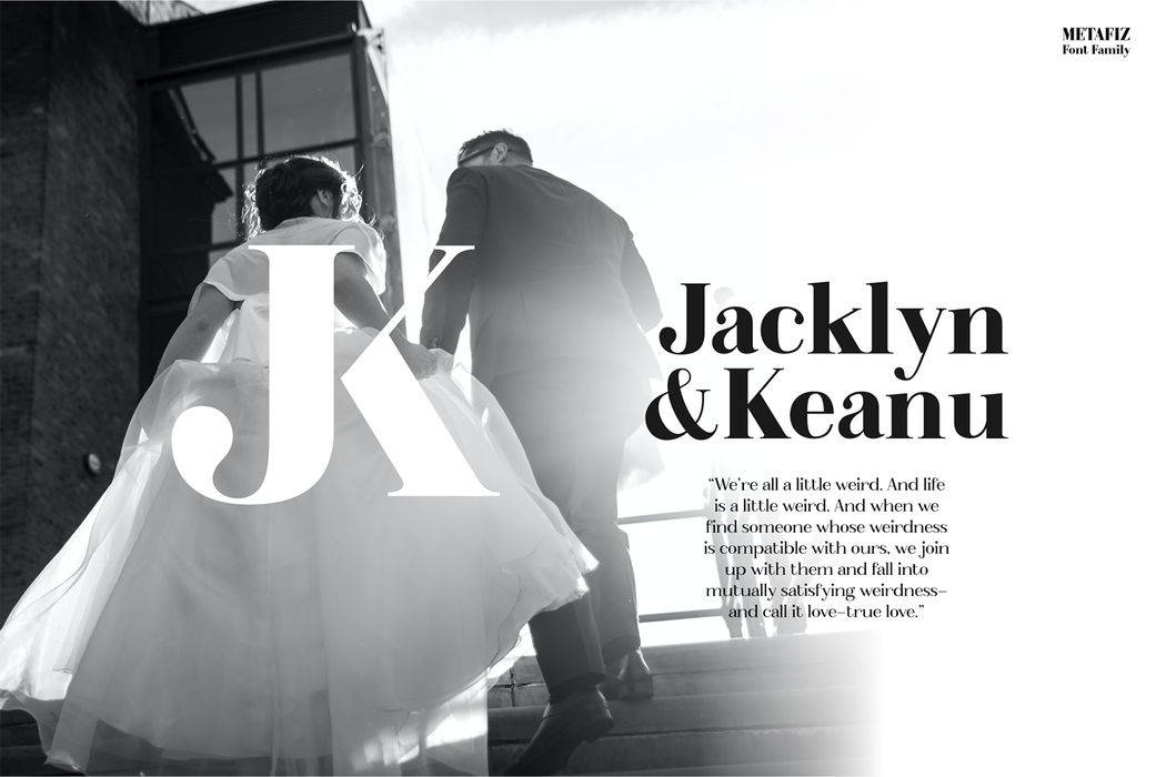 Metafiz Elegant Font sample
