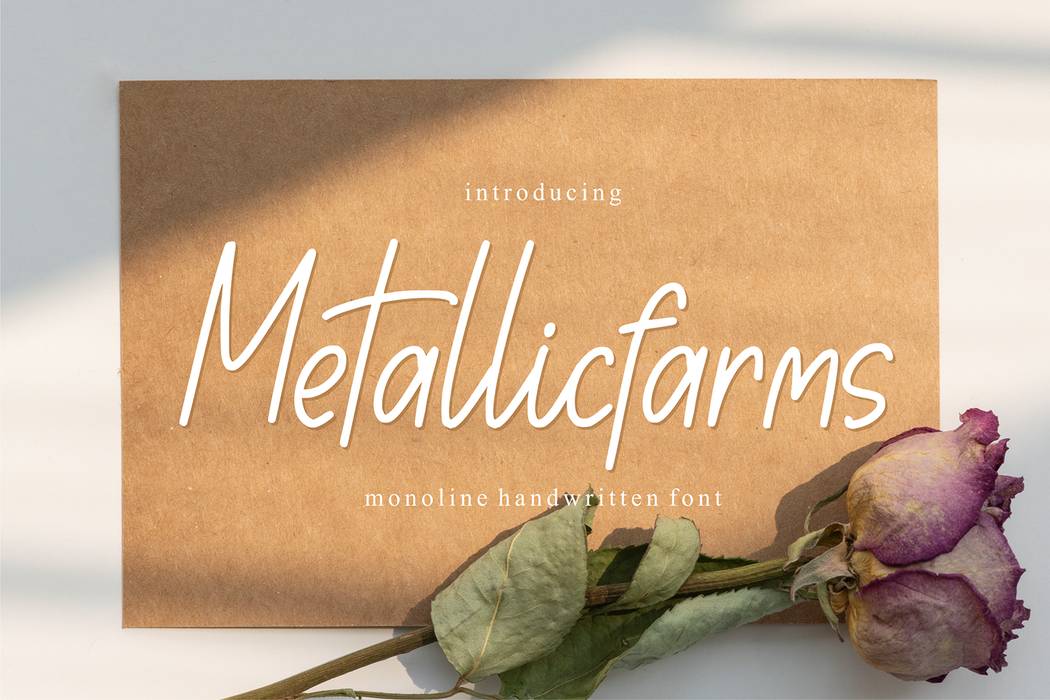 Metallicfarms Font sample