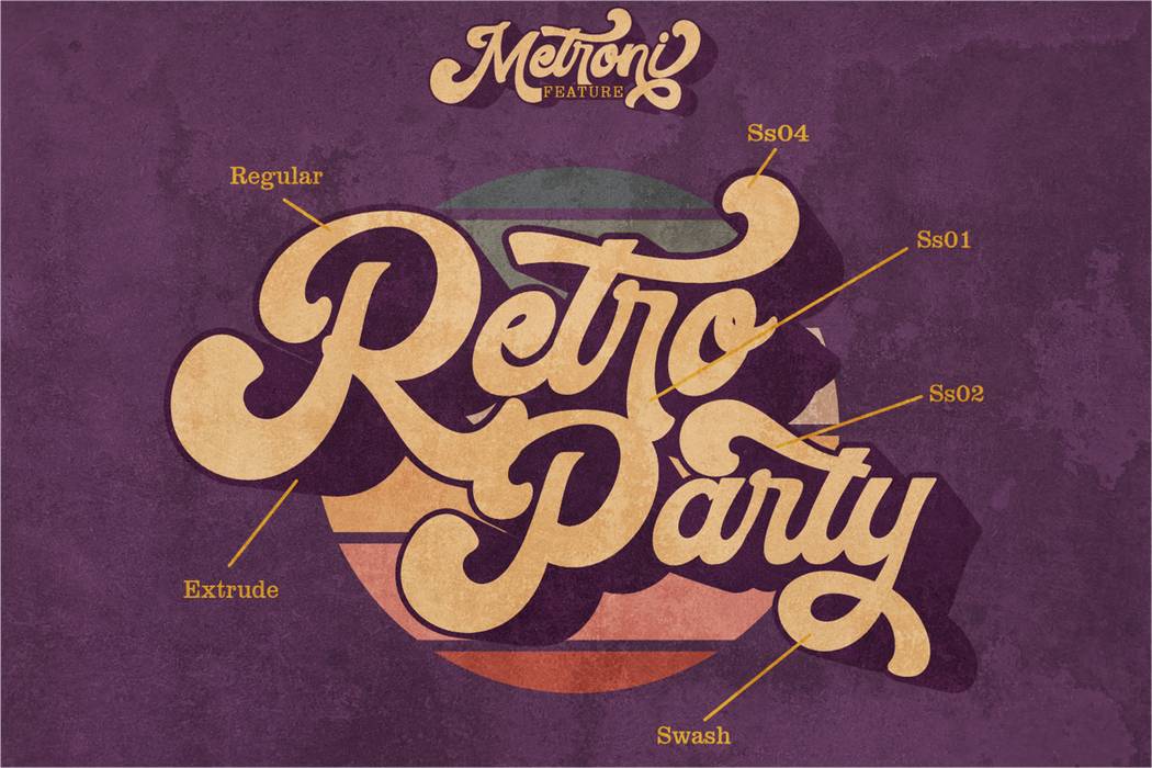 Metroni Font sample