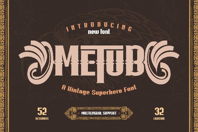 Metub Font sample