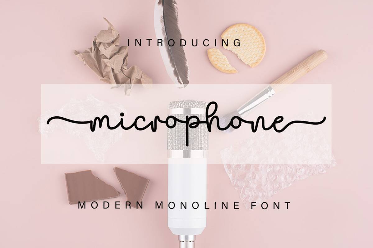 Microphone Font sample