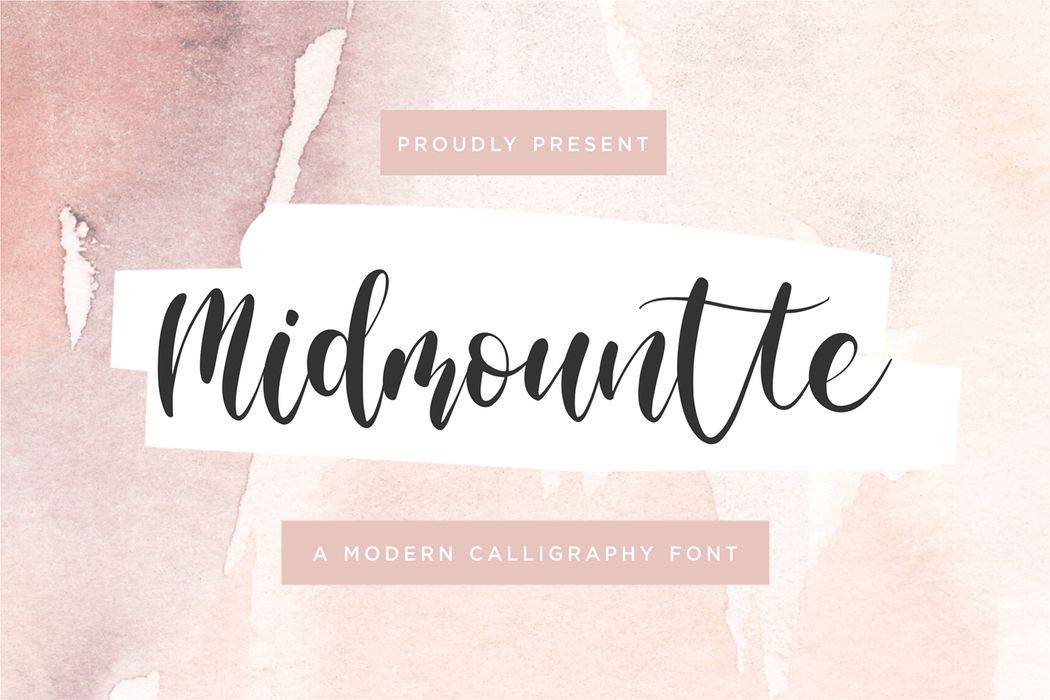 Midmountte Font sample