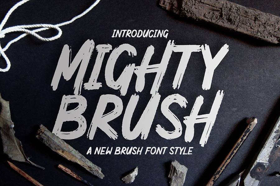 Mighty Brush Font Demo sample