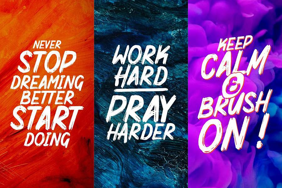 Mighty Brush Font Demo sample