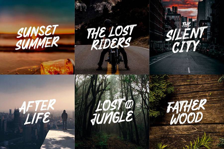 Mighty Brush Font Demo sample