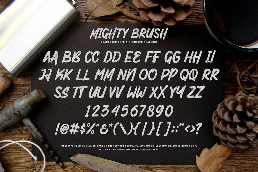 Mighty Brush Font Demo sample
