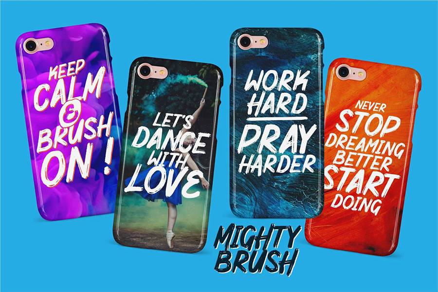 Mighty Brush Font Demo sample