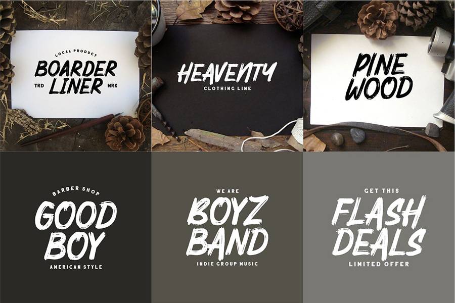 Mighty Brush Font Demo sample