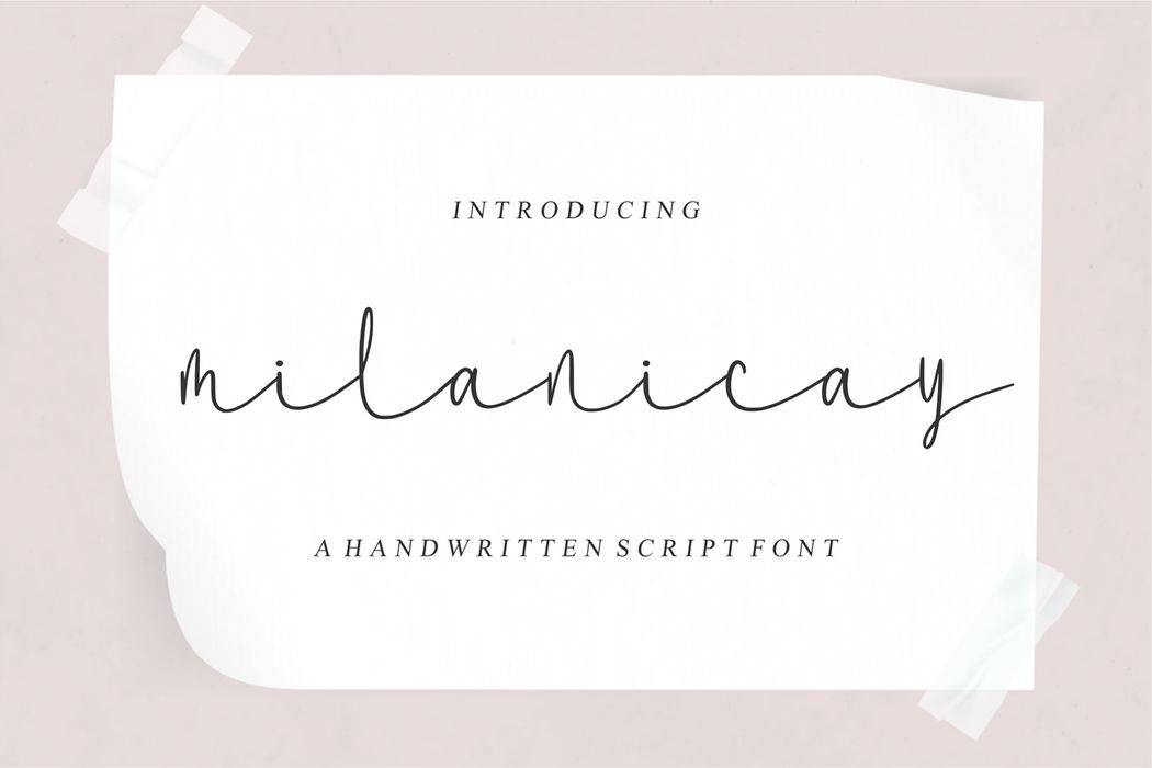 Milanicay Font sample