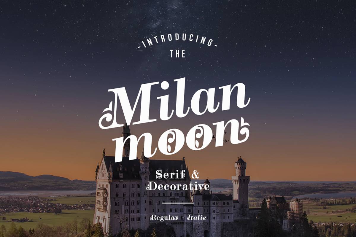 Milanmoon Font sample