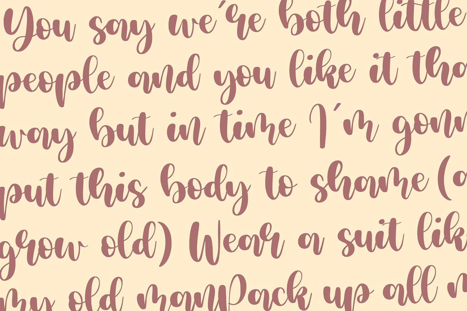 Milcandy Font sample