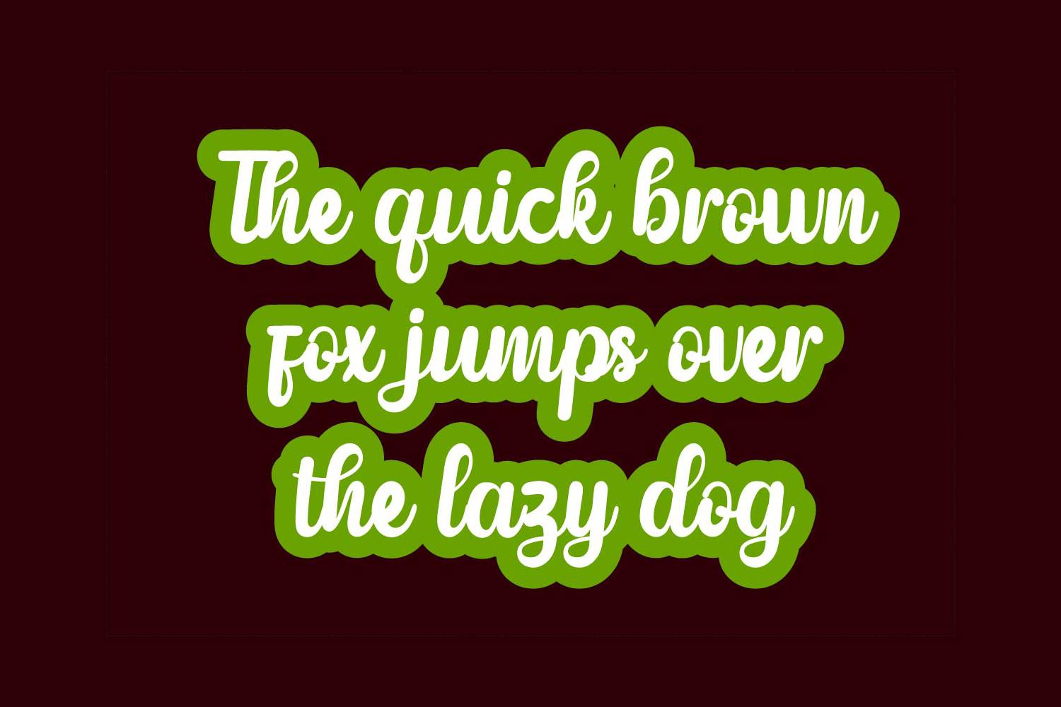Mildest Font sample