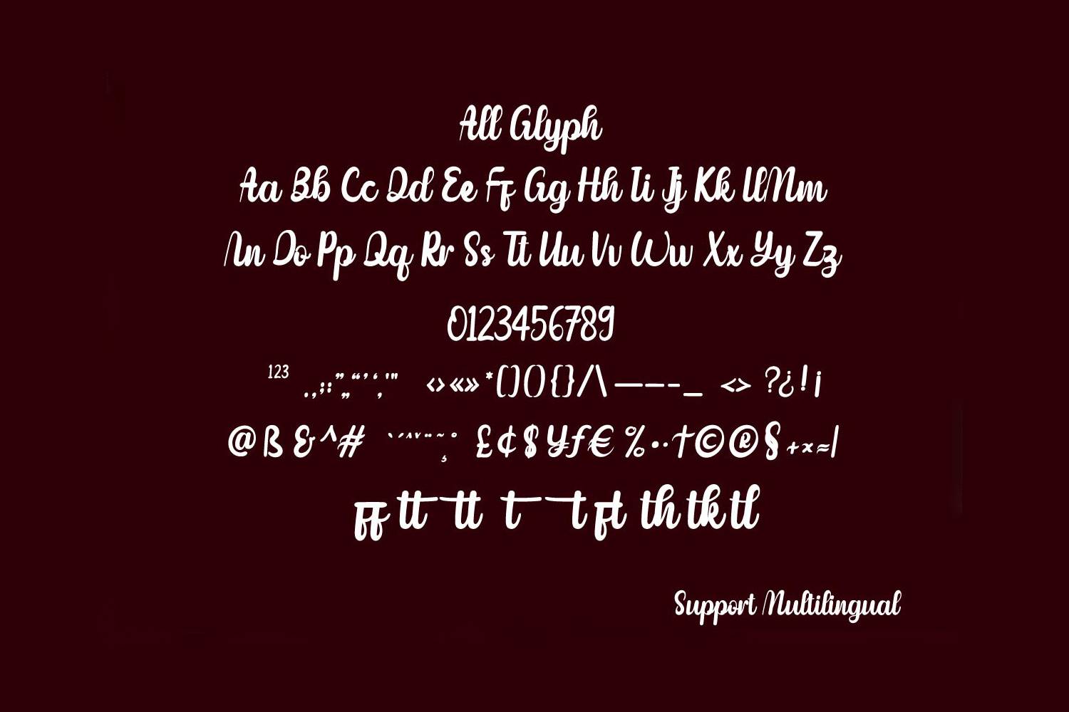 Mildest Font sample