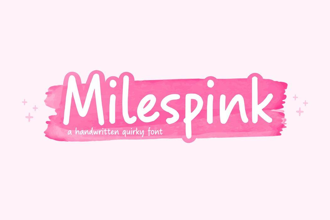 Milespink Font sample