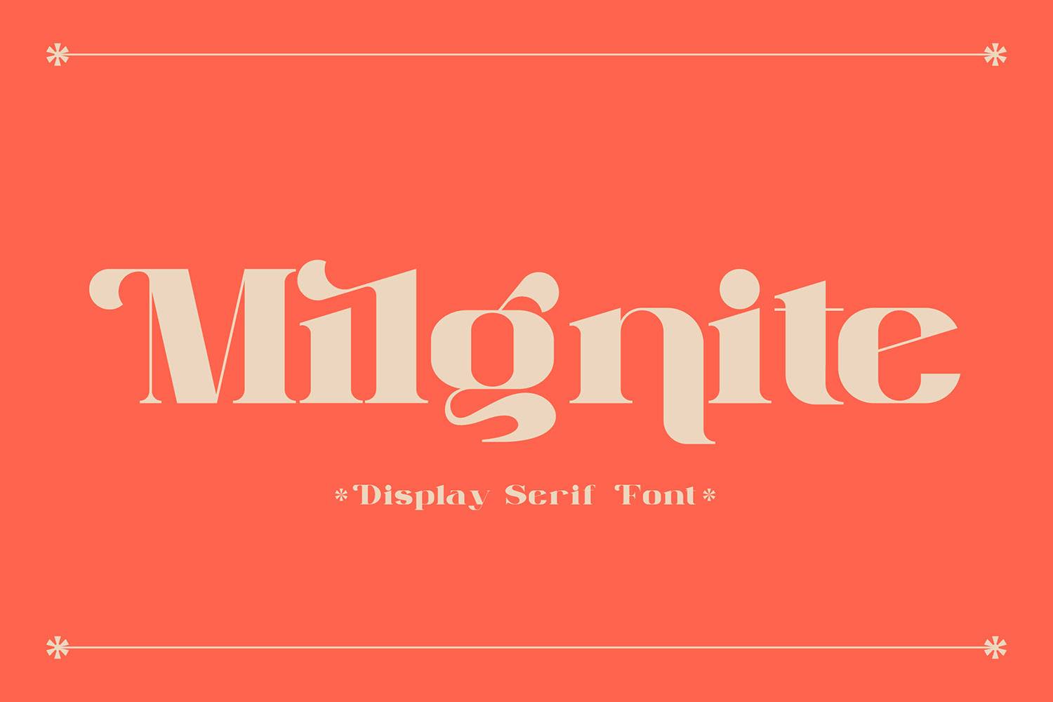 Milgnite Font sample