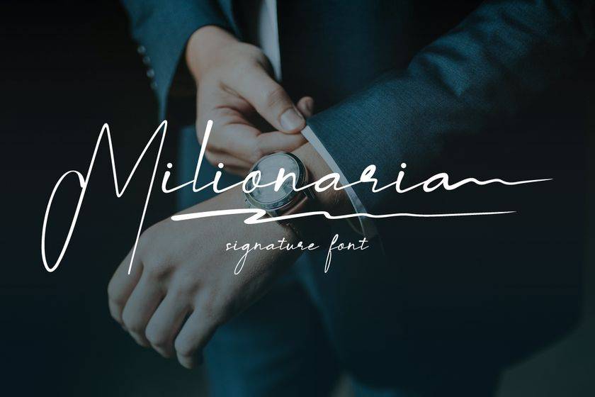 Milionaria Font sample