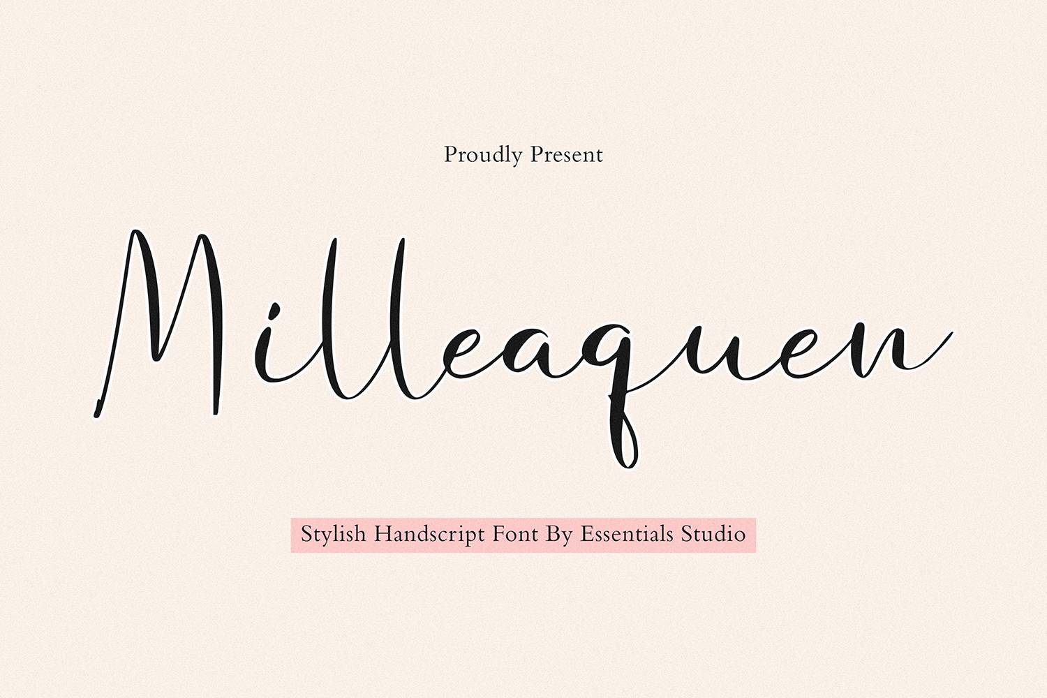 Milleaqueen Font sample