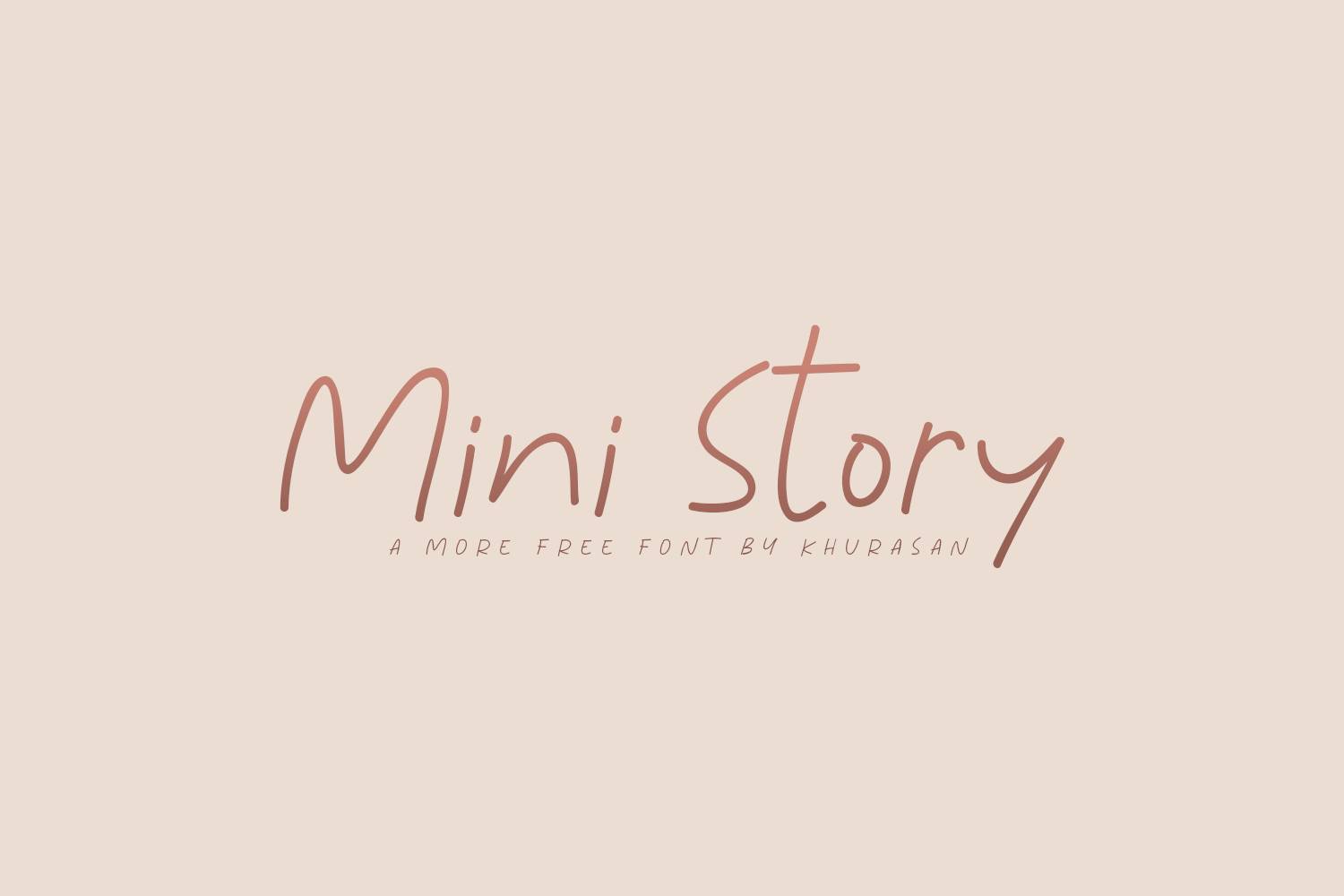Mini Story Font sample