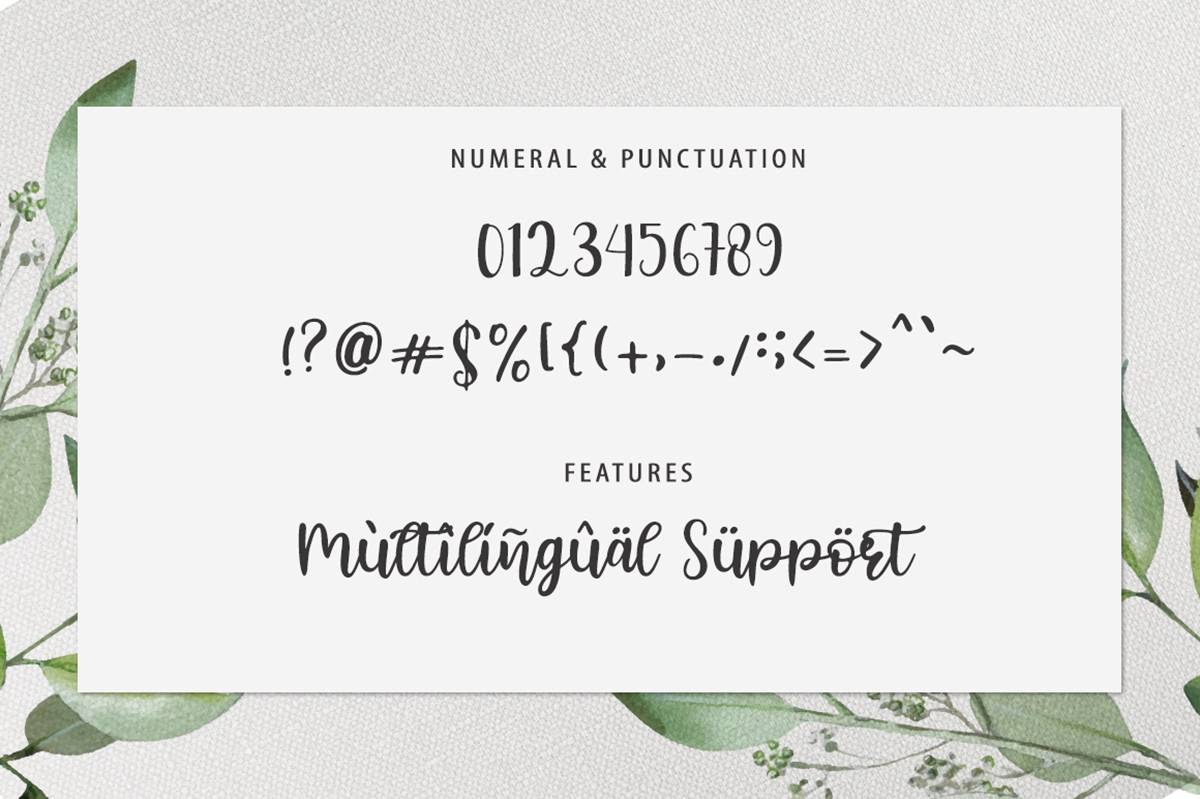 Mirabella Script Font sample