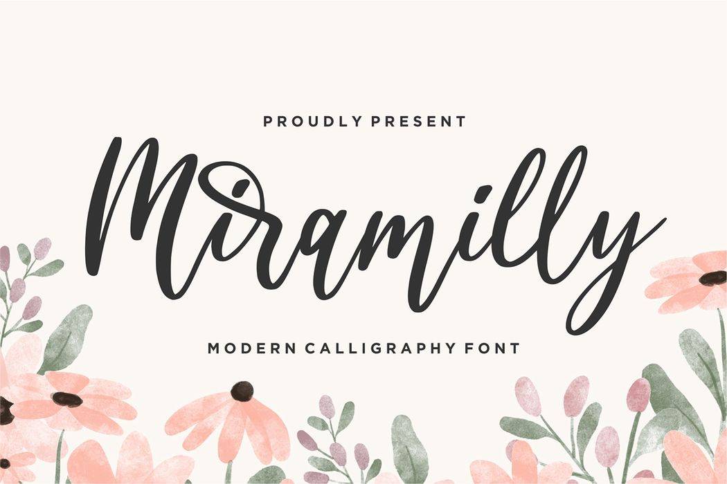 Miramilly Font sample