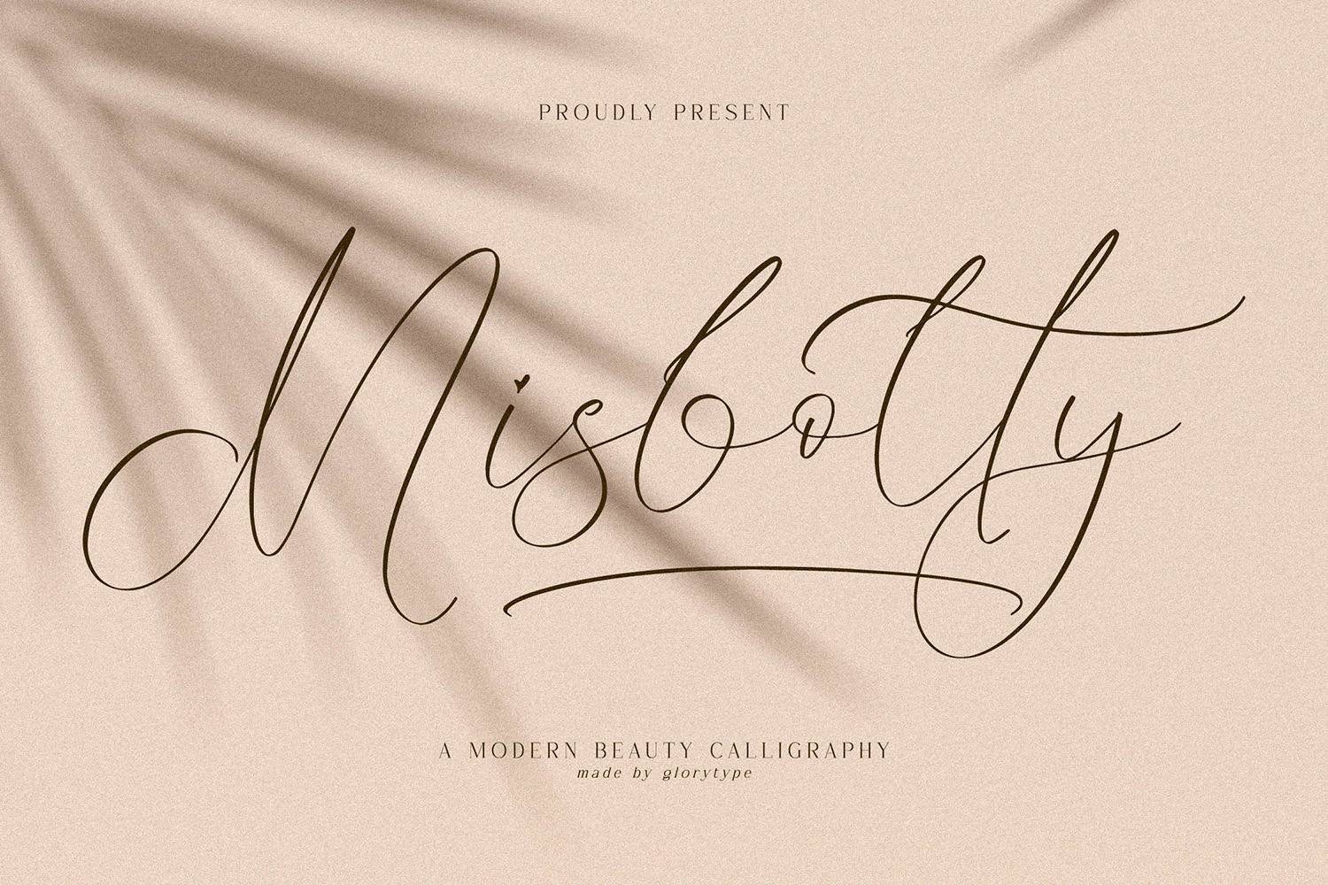 Misbotty Font sample