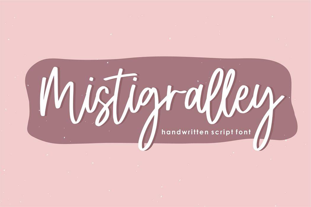 Mistigralley Font sample