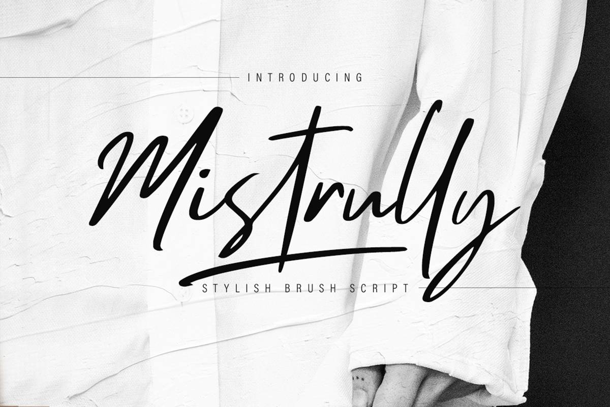Mistrully Font sample