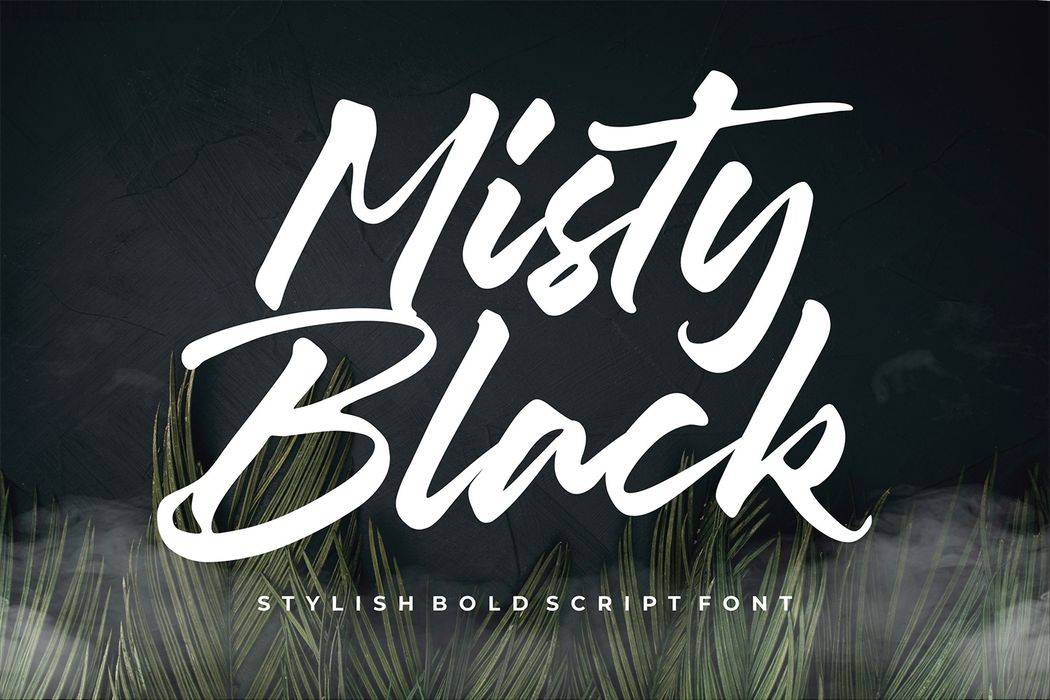 Misty Black Font sample