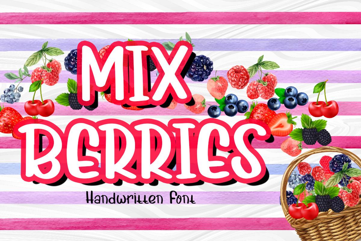 Mix Berries Font sample