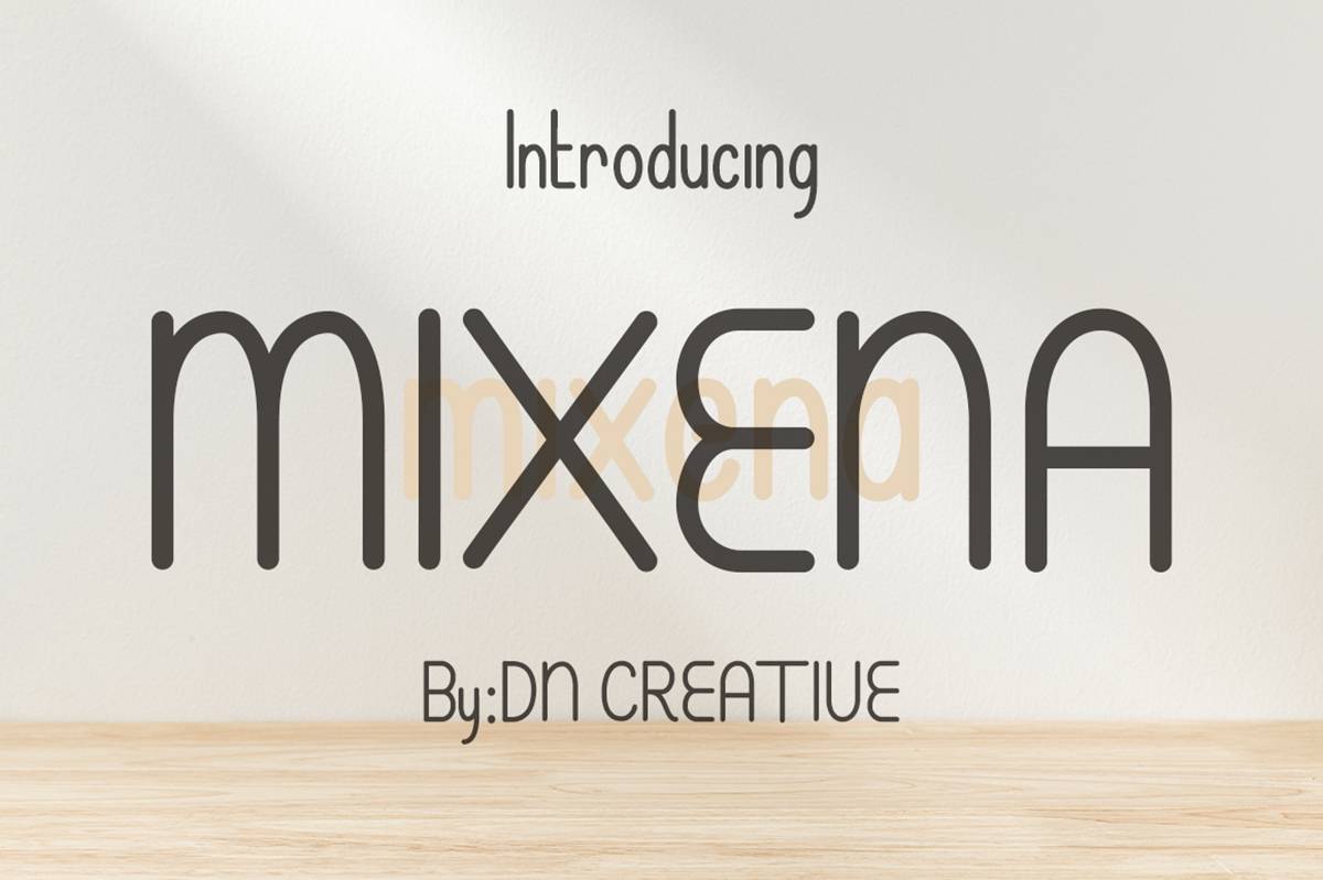 Mixena Font sample
