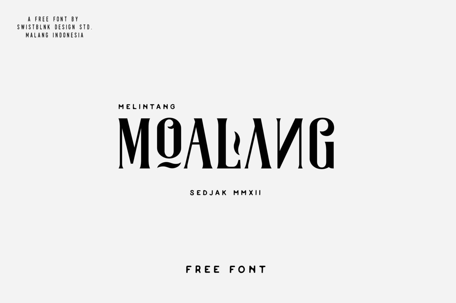 Moalang Font sample