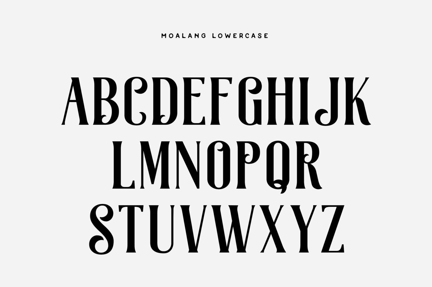 Moalang Font sample