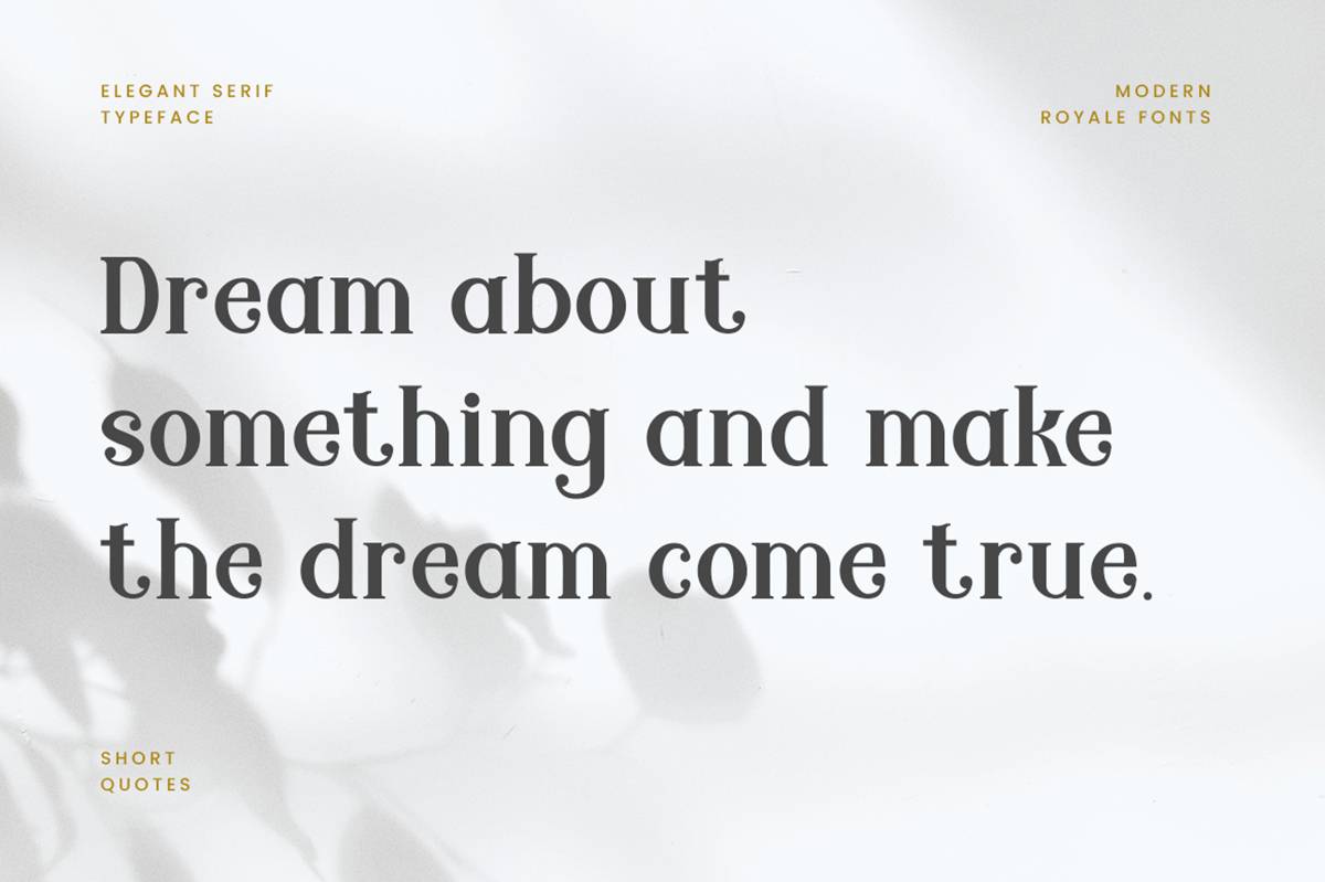 Modern Royale Font sample