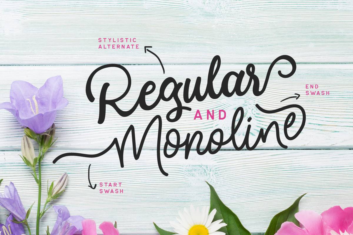Modesta Script Font sample