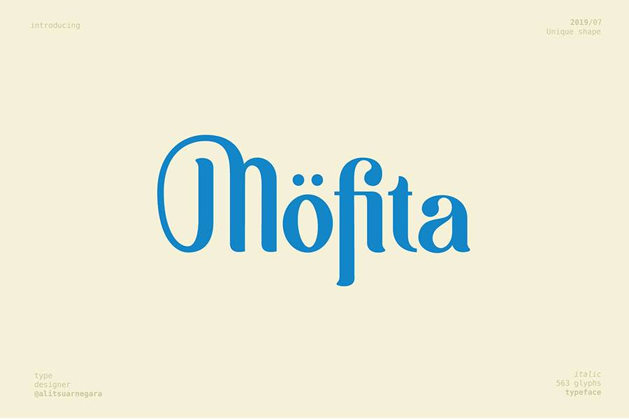Mofita Display Font Demo sample