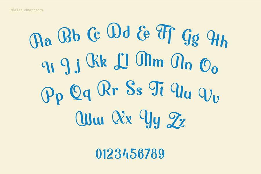 Mofita Display Font Demo sample