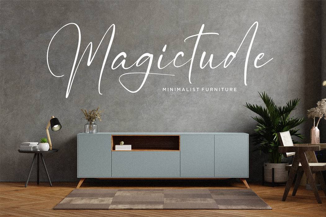 Molighwood Font sample