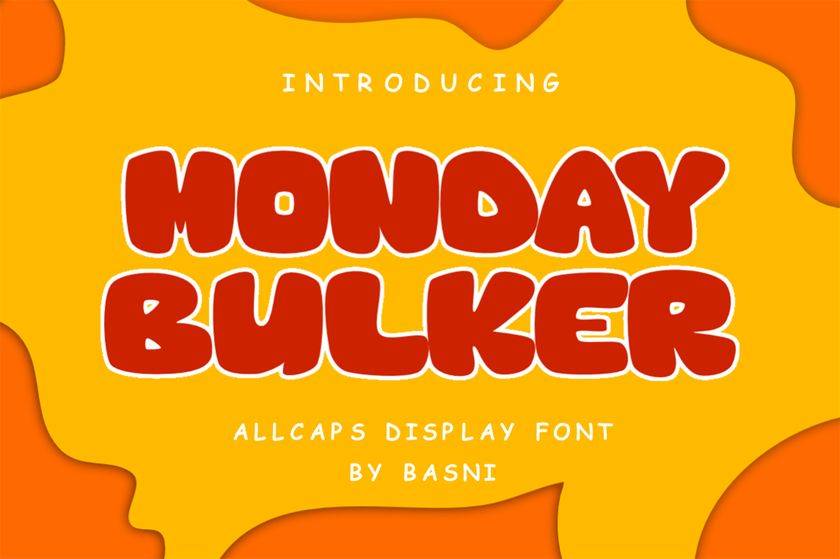 Monday Bulker Font sample
