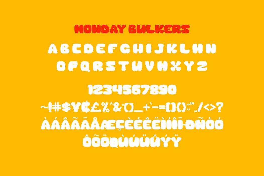 Monday Bulker Font sample